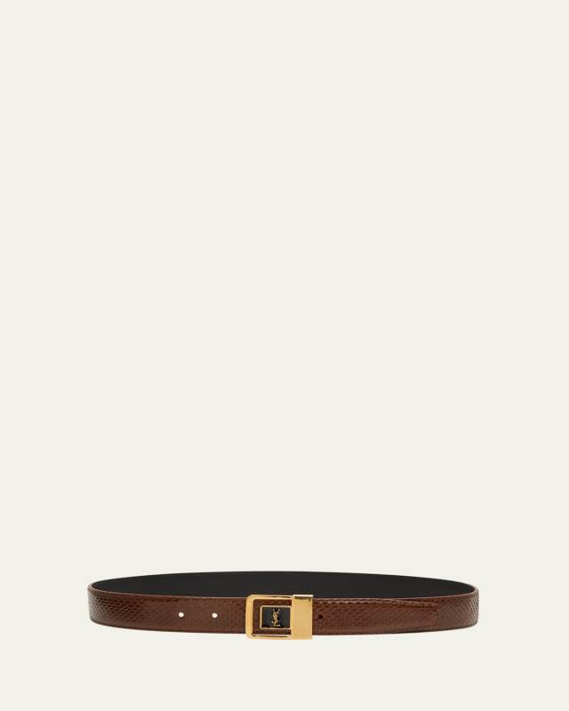 YSL Python Leather Belt